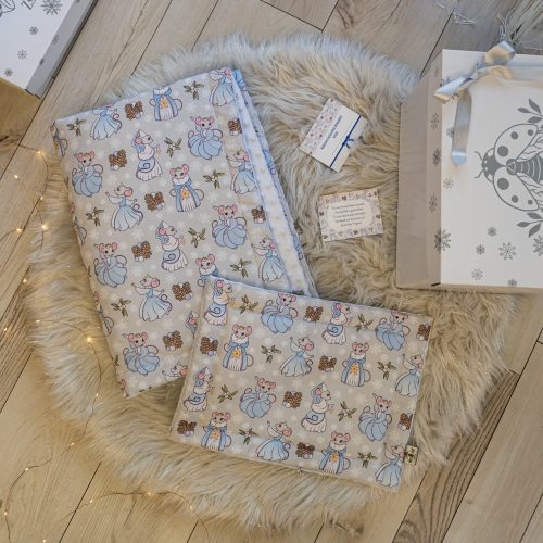 Egér királykisasszony baba ajándékcsomag - Kék