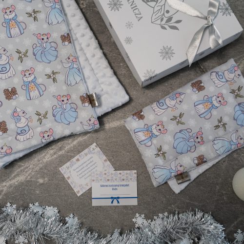 Egér királykisasszony baba ajándékcsomag - Kék