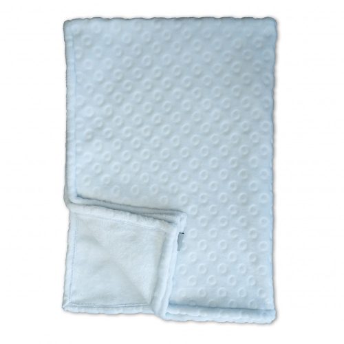 Kék Maratott karikás babatakaró (Névvel+mintával hímezve)