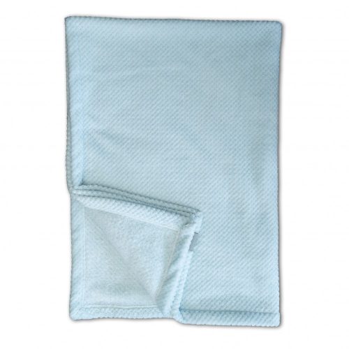 Kék Micropopcorn babatakaró (Névvel+mintával hímezve)