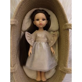 Játék babaruha névvel - Bézs