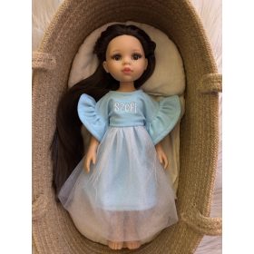 Játék babaruha névvel - Kék