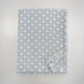 Kék babatakaró (névvel hímezve)